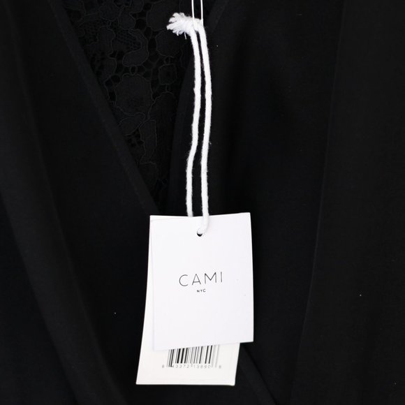 BNWT Cami NYC Silk & Lace Teresa V-Neck Bodysuit in Black, Sz. S/US 2, RRP$345 - Picture 6 of 7